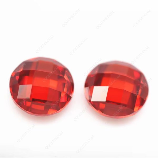 Orange/orange Red Cubic Zirconia Loose Gems Synthetic Single Grid Cut CZ Stones - Image 3
