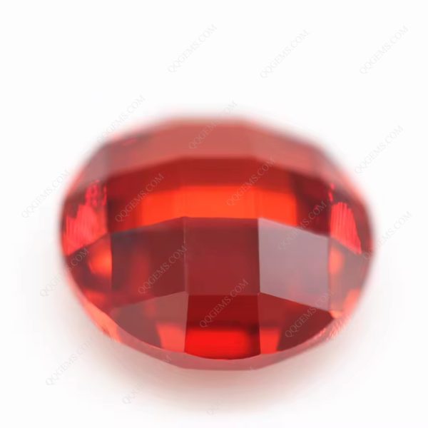 Orange/orange Red Cubic Zirconia Loose Gems Synthetic Single Grid Cut CZ Stones - Image 2