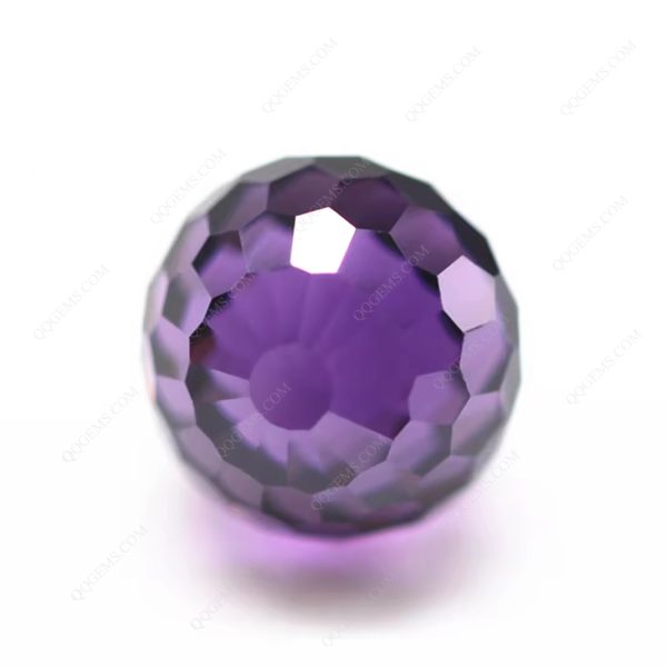 Round Faceted Beads Multi Color Cubic Zirconia Loose Gems Synthetic Faceted Ball Beads CZ Stones - Image 3
