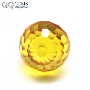 Round Faceted Beads White Color Cubic Zirconia Beads Gems Synthetic Faceted Ball Beads CZ Stones