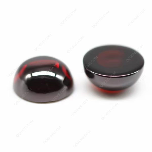 Garnet/dark Garnet 5A Cubic Zirconia Loose Gemstones Synthetic Round Cabochon Cut CZ Stones - Image 4