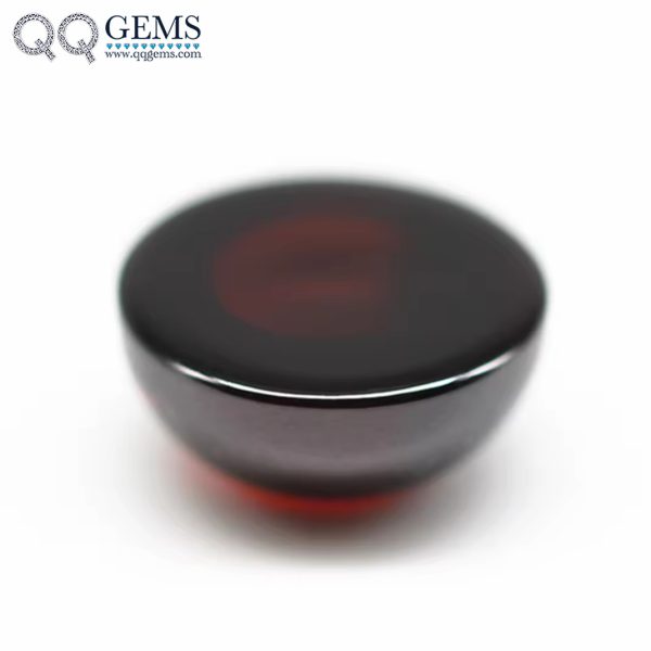 Garnet/dark Garnet 5A Cubic Zirconia Loose Gemstones Synthetic Round Cabochon Cut CZ Stones - Image 6