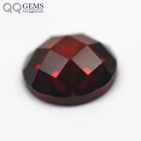 Garnet/dark Garnet Cubic Zirconia Loose Gems Synthetic Round Single Grid Cut CZ Stones - Image 5