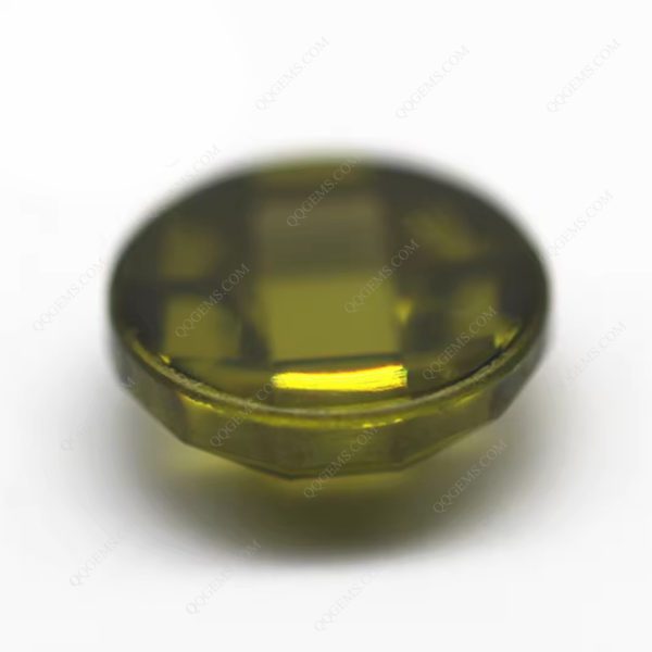 Peridot/dark Peridot Cubic Zirconia Loose Gems Synthetic Round Single Grid Cut CZ Stones - Image 4