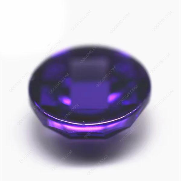 Violet/dark Violet 5A Cubic Zirconia Loose Gems Synthetic Round Single Grid Cut CZ Stones - Image 3