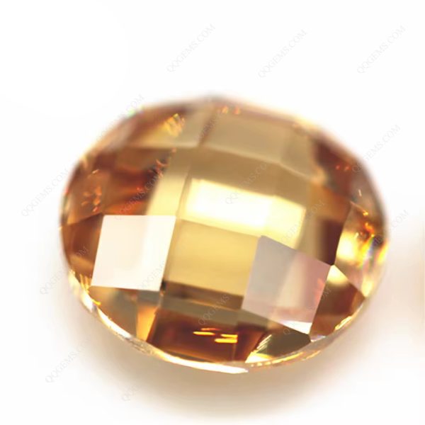 Champagne/dark champagne Cubic Zirconia 5A Loose Gems Synthetic Grid Cut CZ Stones - Image 3