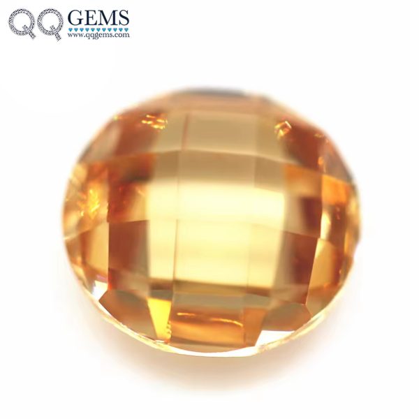 Champagne/dark champagne Cubic Zirconia 5A Loose Gems Synthetic Grid Cut CZ Stones