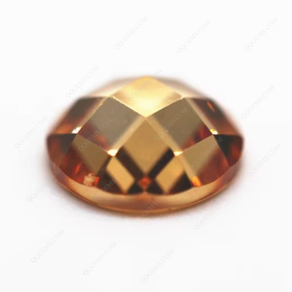 Cubic Zirconia Loose Gems Synthetic Round Single Shape Grid Cut CZ Stones - Image 2