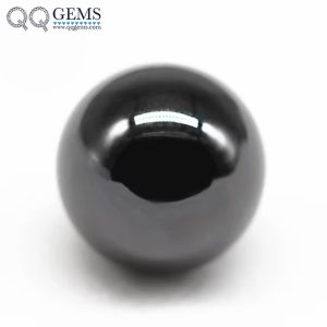 Black Cubic Zirconia Loose Gemstones Synthetic Round Ball Shape CZ Stones