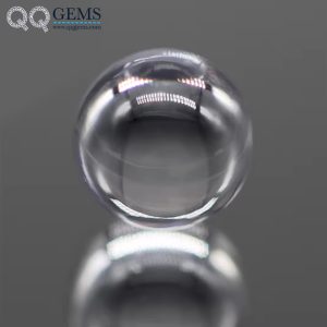 White Transparent Color Cubic Zirconia Loose Gemstones Synthetic Round Ball Shape CZ Stones
