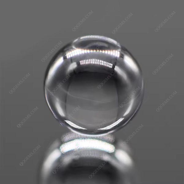 White Transparent Color Cubic Zirconia Loose Gemstones Synthetic Round Ball Shape CZ Stones - Image 2