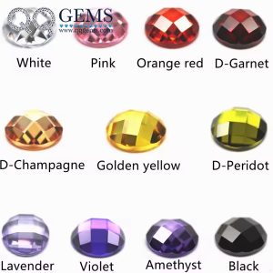 Multi Color 5A Cubic Zirconia Loose Gems Synthetic Single Grid Cut CZ Stones