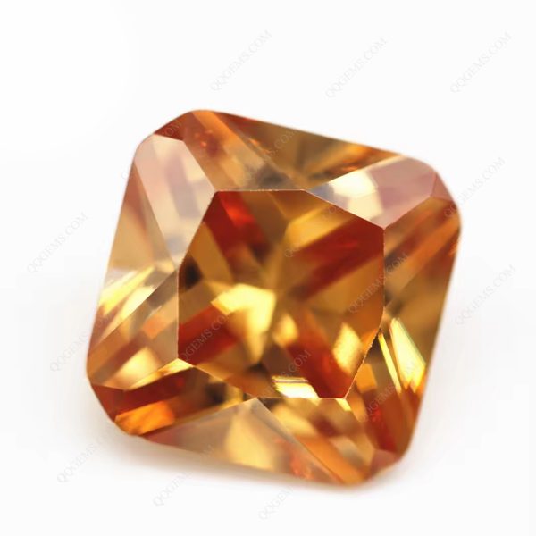Champagne/D-champagne square Cut Corner Shape Cubic Zirconia Gemstones - Image 2