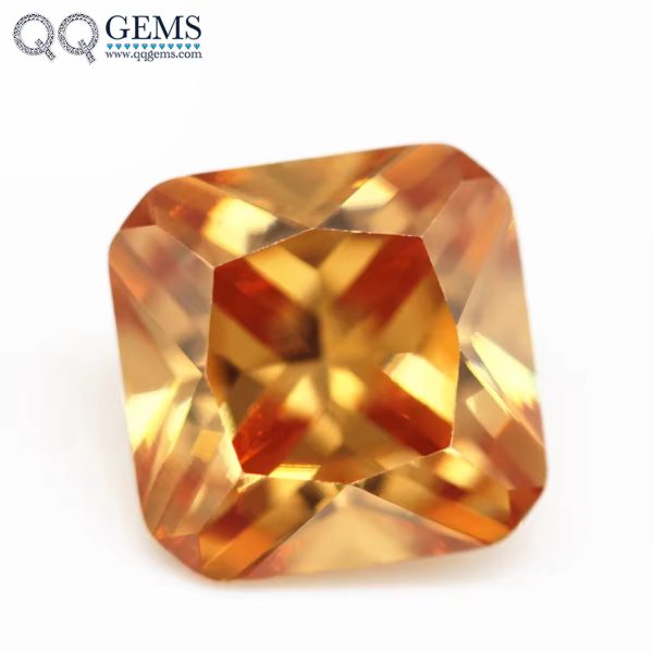 Champagne/D-champagne square Cut Corner Shape Cubic Zirconia Gemstones