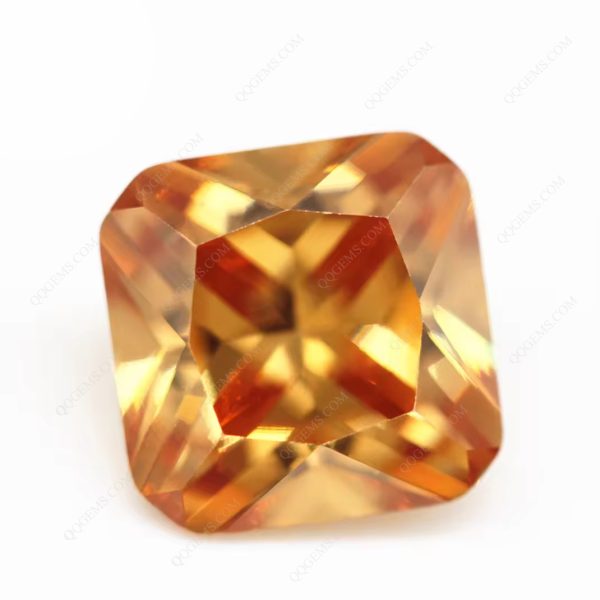 Champagne/D-champagne square Cut Corner Shape Cubic Zirconia Gemstones - Image 5