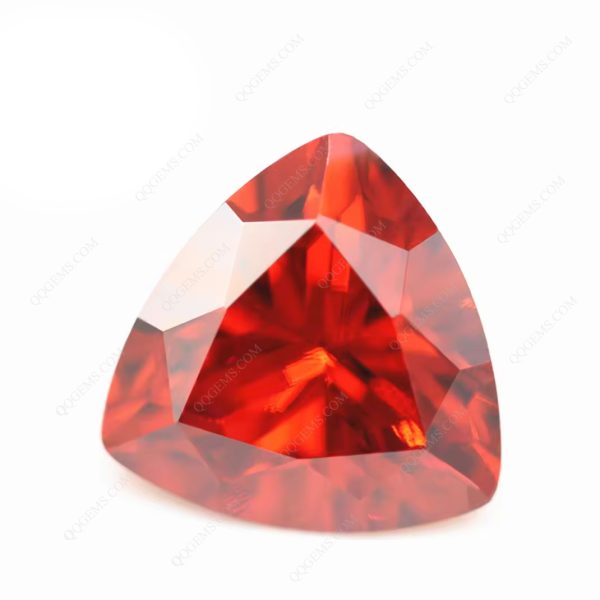 Orange/orange Red Trillion Cut Cubic Zirconia Loose Gemstones CZ Zirconia Stones  - Image 4