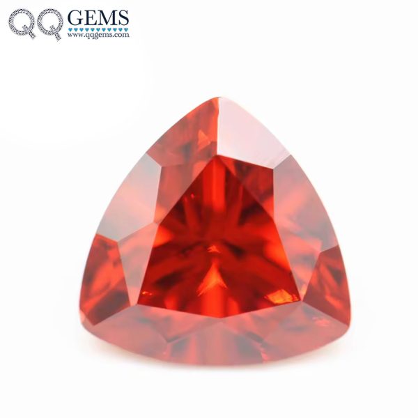 Orange/orange Red Trillion Cut Cubic Zirconia Loose Gemstones CZ Zirconia Stones 