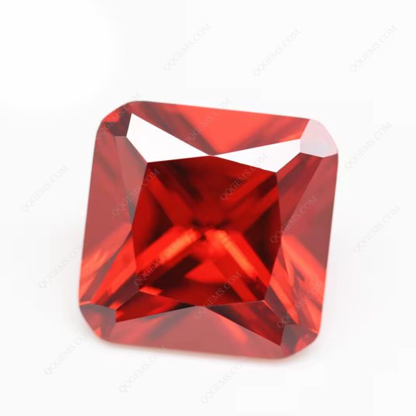 range/orange Red square Cut Corner Octagon Cubic Zirconia Loose Gemstone Synthetic square Shape Cut - Image 5
