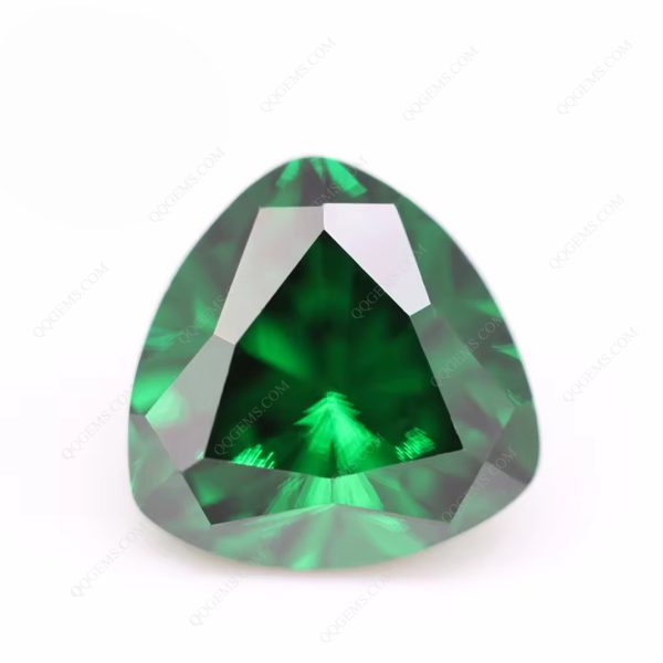 Cubic Zirconia Loose Gemstones Synthetic Faceted Cut Trillion Shape CZ Stones  - Image 4