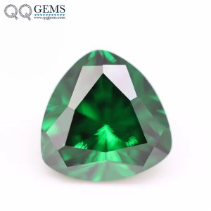 Cubic Zirconia Loose Gemstones Synthetic Faceted Cut Trillion Shape CZ Stones 