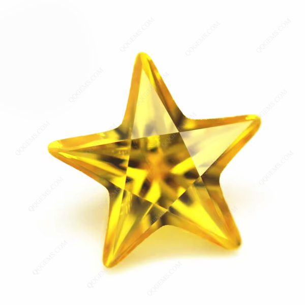 White and Multi Color Five Pointed Star Cut Cubic Zirconia Loose Gemstones Synthetic Faceted Cut Star Shape - Image 5