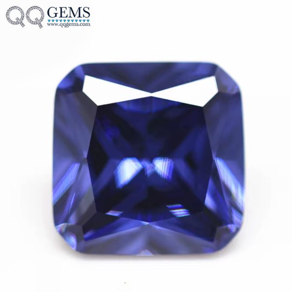 White and Multi Color square Cut Corner Loose Gemstone Synthetic Princess Cut square Corner CZ Stones - Image 7