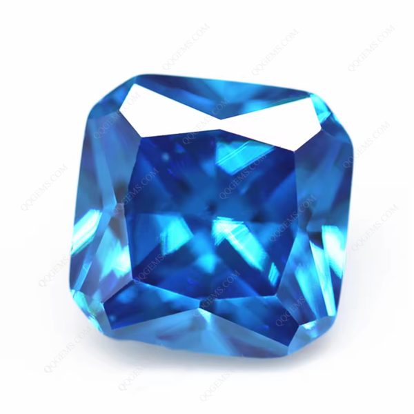 Aquamarine/aqua Blue Cubic Zirconia Gemstones Synthetic Princess Cut square Corner Shape CZ - Image 5