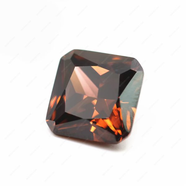 L-rhodolite/rhodolite Cubic Zirconia Gemstones Synthetic Princess Cut square Cut Corner CZ Stones  - Image 4