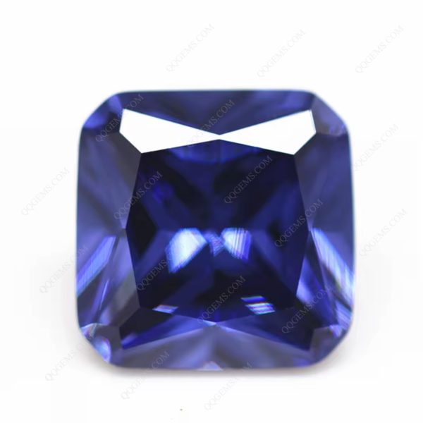 L-tanzanite/tanzanite Cubic Zirconia Loose Gemstone Synthetic Machine Cut square Corner CZ Stones  - Image 3