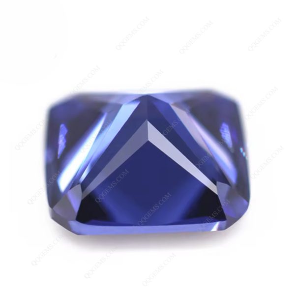 L-tanzanite/tanzanite Cubic Zirconia Loose Gemstone Synthetic Machine Cut square Corner CZ Stones  - Image 2