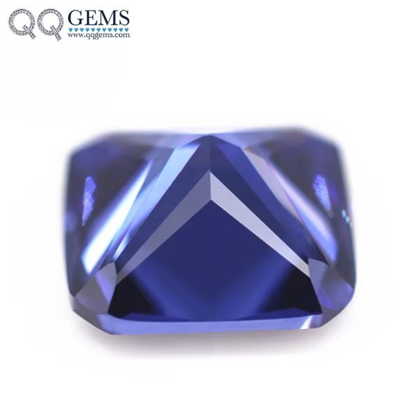 L-tanzanite/tanzanite Cubic Zirconia Loose Gemstone Synthetic Machine Cut square Corner CZ Stones  - Image 5