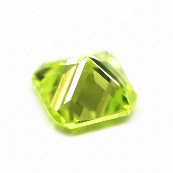 Dark apple Green Color Cubic Zirconia Gemstones Synthetic square Cut Corner Loose CZ Stones  - Image 4