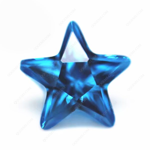 Aquamarine/aqua Blue Five Star European Machine Cut Cubic Zirconia Loose Gemstones - Image 2