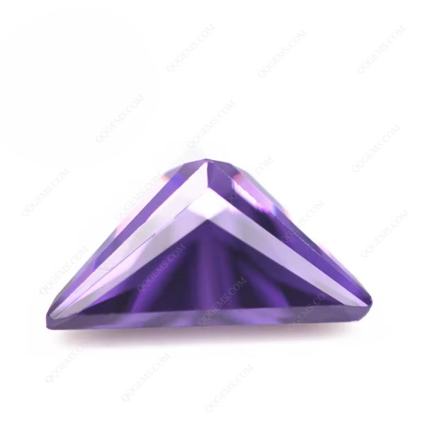 Amethyst/D-amethyst Triangle Cut Cubic Zirconia Loose Gemstones Synthetic Faceted Cut Triangle Shape CZ Stones  - Image 2