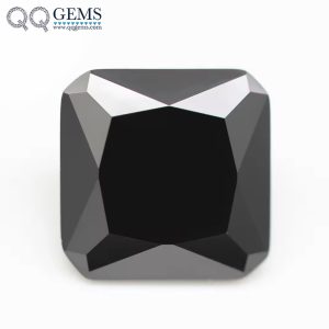 Black Color Octagon Shape square Cut Corner Cubic Zirconia Loose Gemstones