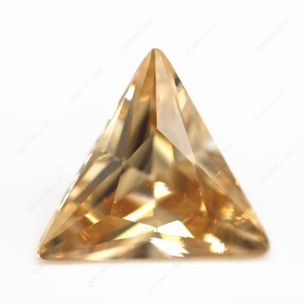 Champagne/D-champagne Triangle Cut Cubic Zirconia Loose Gemstones Triangle Shape CZ Stones - Image 3