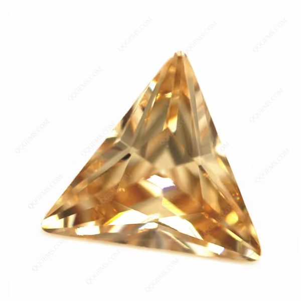 Champagne/D-champagne Triangle Cut Cubic Zirconia Loose Gemstones Triangle Shape CZ Stones - Image 4
