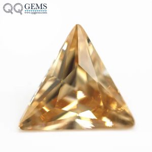 Champagne/D-champagne Triangle Cut Cubic Zirconia Loose Gemstones Triangle Shape CZ Stones