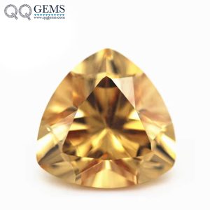 Champagne/D-champagne Trillion Cutting Cubic Zirconia Loose Gemstone Synthetic Faceted Cut