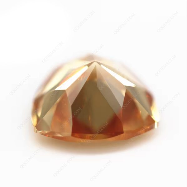 Champagne/D-champagne Trillion Cutting Cubic Zirconia Loose Gemstone Synthetic Faceted Cut - Image 2