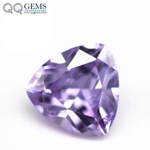 Lavender Color Trillion Cut Cubic Zirconia Loose Gemstones CZ Zirconia Stones 