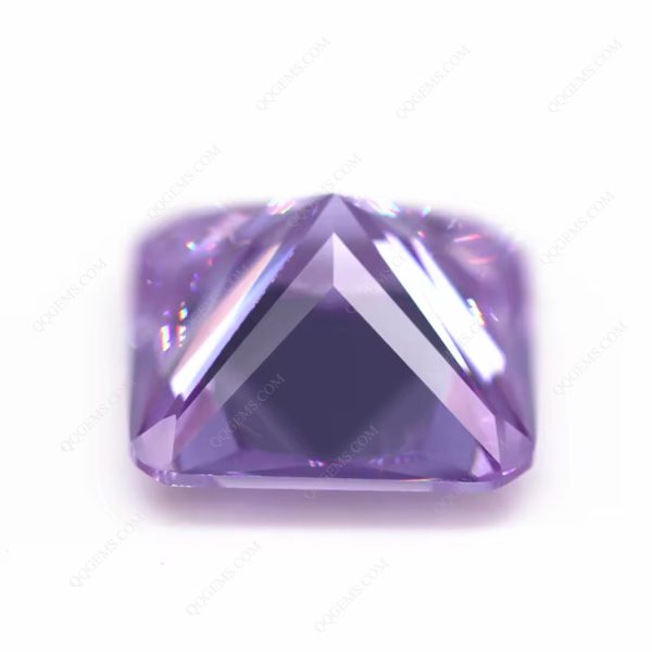 Lavender Color square Corner Cut Shape Cubic Zirconia Loose Gemstones Synthetic Bright Cut - Image 5