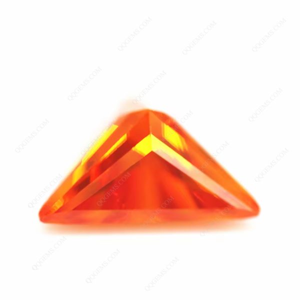 Orange/orange Red Triangle Cut Cubic Zirconia Loose Gemstones  Triangle Shape CZ Stones  - Image 5
