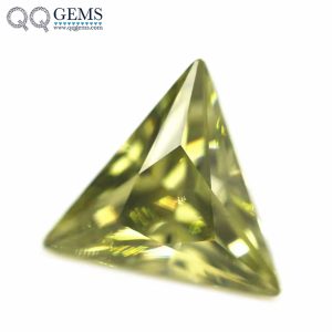Triangle Machine Cut Cubic Zirconia Loose Gemstones Synthetic Triangle Shape CZ Zircon Stones 