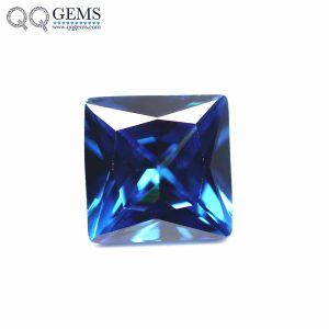 L-sapphire Blue/sapphire Blue Cubic Zirconia Gems Synthetic square Machine Cut CZ Stones