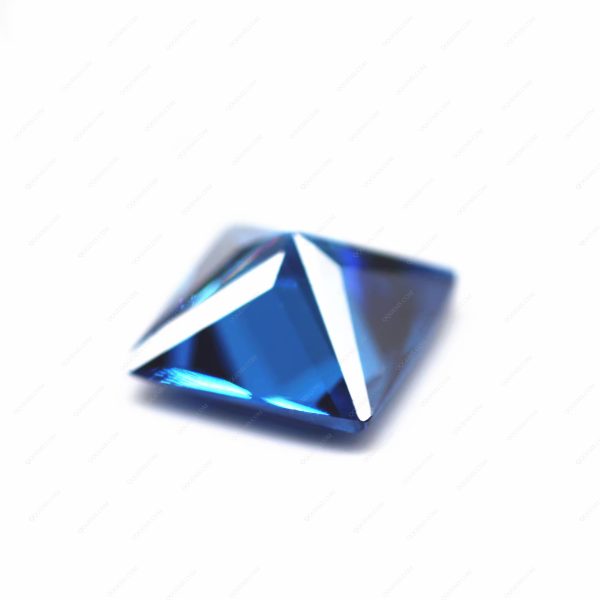 L-sapphire Blue/sapphire Blue Cubic Zirconia Gems Synthetic square Machine Cut CZ Stones - Image 5