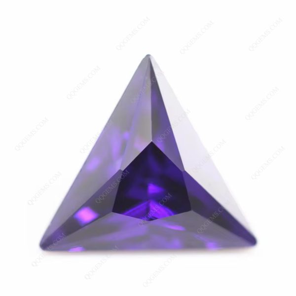 Multi Color Triangle Cut Cubic Zirconia Loose Gemstones Synthetic Faceted Cut Triangle Shape CZ Stones  - Image 5