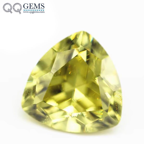 Multi Color Trillion Cut Cubic Zirconia Loose Gemstones Synthetic Machine Cut Trillion Shape CZ Stones  - Image 2