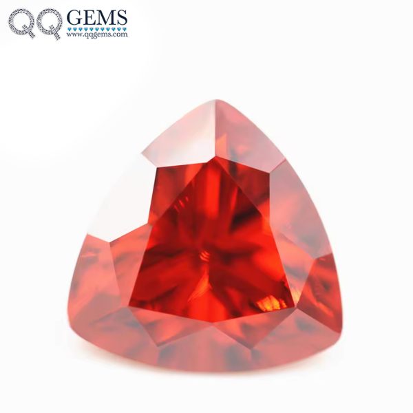 Multi Color Trillion Cut Cubic Zirconia Loose Gemstones Synthetic Machine Cut Trillion Shape CZ Stones  - Image 5