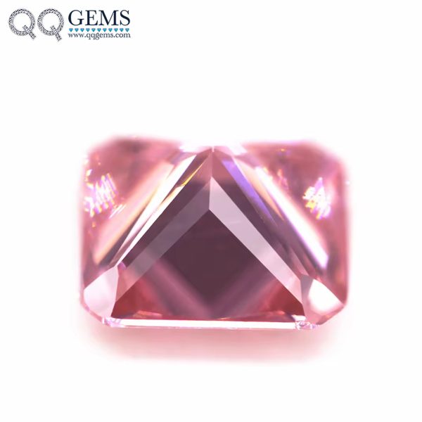 Pink square Cut Corner Octagon Shape Cubic Zirconia Loose Gemstones Synthetic Princess Cut - Image 2